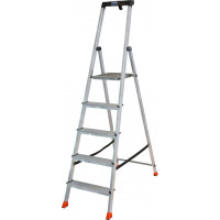 Свободностоящая стремянка Krause MONTO SAFETY 2К заглушки, 5 ступеней 128959