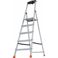 Свободностоящая стремянка Krause MONTO SAFETY 2К заглушки, 5 ступеней 128959