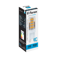 Светодиодная лампа FERON 5W 230V G9 6400K, LB-432 25771