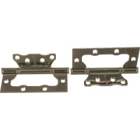 Стальная петля PUERTO плоский колпачок, черный никель, без врезки, 2 шт. IN100-2S FH BNбезВР