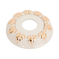 Завертка к ручкам Ренц BIG белый / золото блестящее INBK 10 W/GP