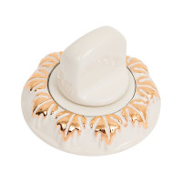 Завертка к ручкам Ренц BIG белый / золото блестящее INBK 10 W/GP