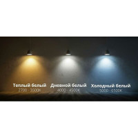 Светодиодная лампа Wolta LED 90 Вт, 6500К Холодный белый свет, цоколь Е27, с переходником Е40 25WHP90E27/40