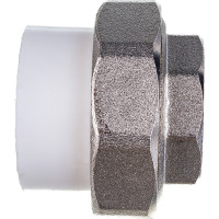 Комбинированная разъемная муфта (американка) PRO AQUA PP-R ВР белая d-32 мм 1" PA20018b