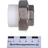Комбинированная разъемная муфта (американка) PRO AQUA PP-R ВР белая d-32 мм 1" PA20018b