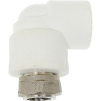 Угольник с накидной гайкой PRO AQUA PP-R Белый 20 мм 1/2" PA29208b