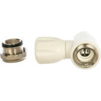 Шаровой кран для радиатора PRO AQUA PP-R прямой белый d-25 мм 3/4" PA41010b