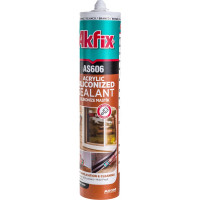 Силиконизированный акриловый герметик Akfix AS606 белый, 310 мл AA001