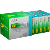 Алкалиновые мизинчиковые батарейки GP АAА Prime Alkaline, набор 40 шт. 19725