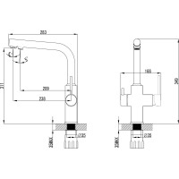 Смеситель для кухни с подключением к фильтру с питьевой водой Lemark Comfort LM3060C