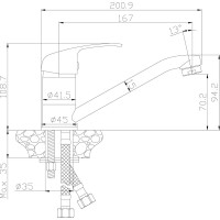 Смеситель для кухни Rossinka Y35-22