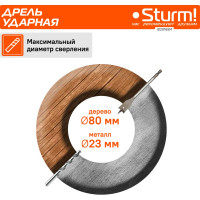 Низкооборотистая дрель Sturm ID20165M