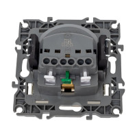 Розетка ЭРА 12-2103-04 2P+E Schuko со шторками с крышкой, 16A-250В, IP20, шампань Б0014696