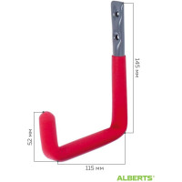 Настенный крючок ALBERTS оцинкованный, серый 145x114х12 802165