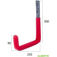 Настенный крючок ALBERTS оцинкованный, серый 300x250х18 мм 802196