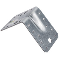 Перфорированный уголок ALBERTS усиленный, оцинкованный 90х90х65х2,5мм, 336400