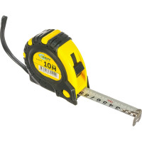 Рулетка 10мх25мм с 3 фиксаторами, в обрезиненном корпусе GRIFF d135018