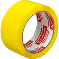 Клейкая лента BRAUBERG 48 мм х 66 м, упаковочная, желтая, 45 мкм, 440141