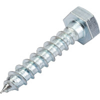 Сантехнический болт DIN 571, оцинкованный, 10x50 мм, 2 шт. в пакете Zitar 102593