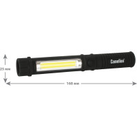 Фонарь-ручка Сamelion LED51521, COB LED+1W LED, 3XR03, пластик, магнит, клипса, блистер 13361