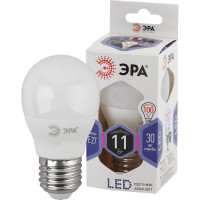 Светодиодная лампа ЭРА LED P45-11W-860-E27, шар, холодный Б0032991