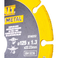 Алмазный диск отрезной по металлу 125х22.2 мм DEWALT DT40252