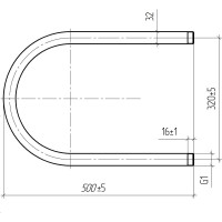 Водяной полотенцесушитель ТЕРА П-образный 320х500 ПСВ-03-02