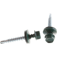 Кровельный саморез ГОСКРЕП 4.8х35 RAL 6005 зеленый мох, 250 шт., б.пл.конт. 1000 мл 2-0016670