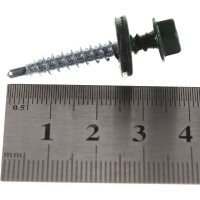 Кровельный саморез ГОСКРЕП 4.8х35 RAL 6005 зеленый мох, 250 шт., б.пл.конт. 1000 мл 2-0016670