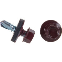 Кровельный саморез ГОСКРЕП 5.5х19 RAL 3005 красное вино, 300 шт., б.пл.конт. 1000 мл 2-0017030