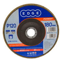 Круг лепестковый торцевой КЛТ (180х22.23 мм; P120) EDGE by PATRIOT 819010016