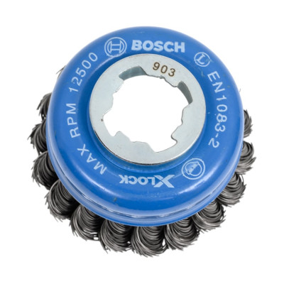Щетка чашечная пучки X-LOCK (75 мм; сталь; 0.5 мм) Bosch 2608620727