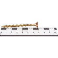 Шуруп для дерева Саморезик 6х70 универсальный потай, желтый цинк, Pz-3 150шт SYZ-6х70-150