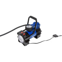 Поршневой компрессор 150PSI 35л/мин, 14А с фонарем и дефлятором, в кейсе 12V MEGAPOWER M-88012