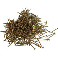 Шуруп для дерева Саморезик 3.5х50 универсальный потай, желтый цинк, Pz-2 500шт SYZ-3.5х50-500