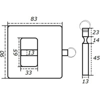 Навесной замок ЧАЗ ВС2-10 закрытый кирпич