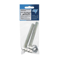 Болт с шестигранной головкой оцинкованный Zitar DIN933 М12x90 + гайка + шайба 2 шт - пакет 136927