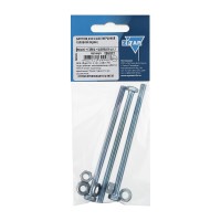 Болт с шестигранной головкой оцинкованный Zitar DIN933 М6x90 + гайка + шайба 3 шт - пакет 136912