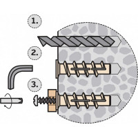 Дюбель для газобетона ЕВРОПАРТНЕР PBT 6, 60 шт. 76091212
