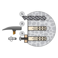 Нейлоновый дюбель для крепления строительных лесов ЕВРОПАРТНЕР PND-14 14х70 mm, 20 шт 86703