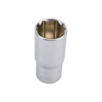 Головка торцевая глубокая 6 граней (27 мм; 1/2 Dr) KRAFT KT 700388
