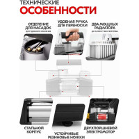 Металлический поршневой компрессор 60 л/мин 2х с крокодилами в сумке 10 АТМ SKYWAY БУРАН-05 S02001001
