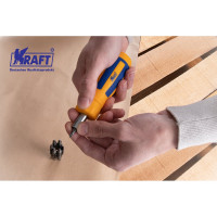 Реверсивная отвертка с битами 12 предметов KRAFT KT 700406