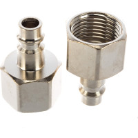 Ниппель универсальный быстросъемный 2 шт папа - внутренняя резьба 1/2" STELS 57068