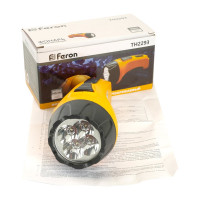 Аккумуляторный фонарь FERON, 4 LED DC свинцово-кислотная батарея, желтый, TH2293 12651