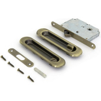 Ручка с замком для раздвижных дверей Palladium 01 BK AB 11942