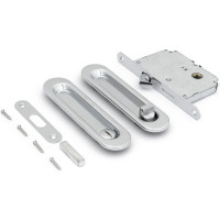 Ручка с замком для раздвижных дверей Palladium 01 BK CP 11944