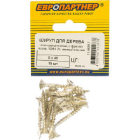 Конструкционный шуруп для дерева с фрезой ЕВРОПАРТНЕР потай, ж/п Torx 25 5.0х40, 15 шт. 15 0028 7