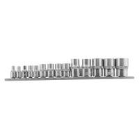 Набор торцевых головок (14 шт; 1/2" Dr+1/4" Dr+3/8" Dr; E-star) KRAFT KT 700694