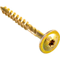 Шуруп Rusconnect CT 08080 с/нарез. д/дерева, прессшайба 8х80 50 шт. Желтый цинк 320808